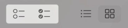 The Check All and Uncheck All toolbar buttons.